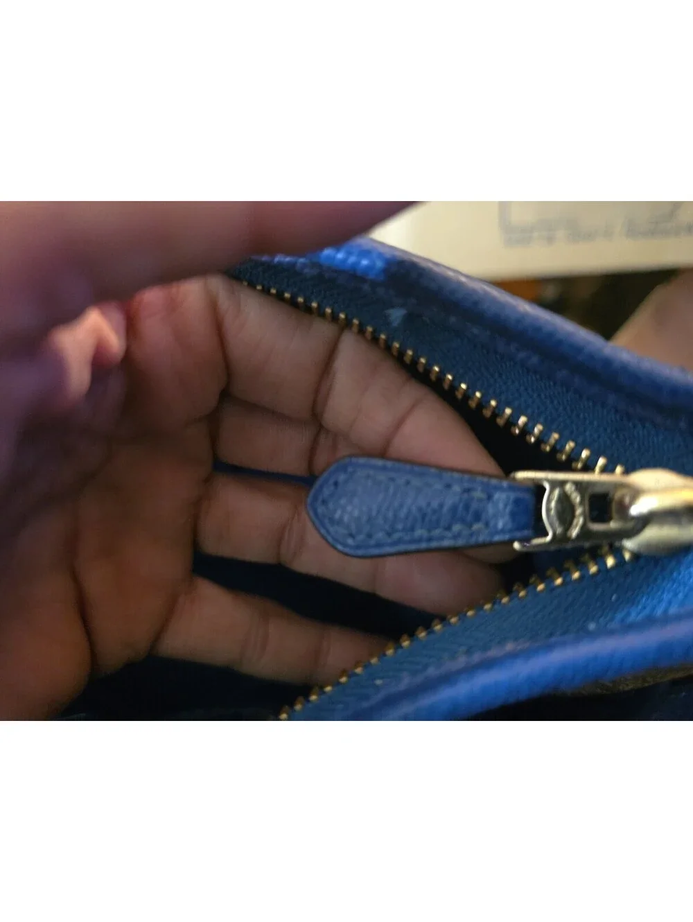 Coach Brown Blue Logo Canvas Leather Crossbody Bag for Women Adjustable Strap